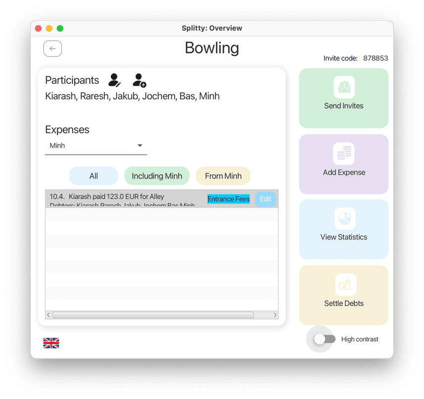 Bill-Splitting Application